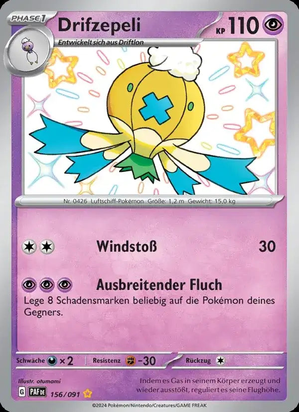 Drifzepeli 156/091 – Pokémon Paldeas Schicksale Karte