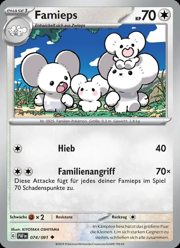 Famieps 074/091 – Pokémon Paldeas Schicksale Karte