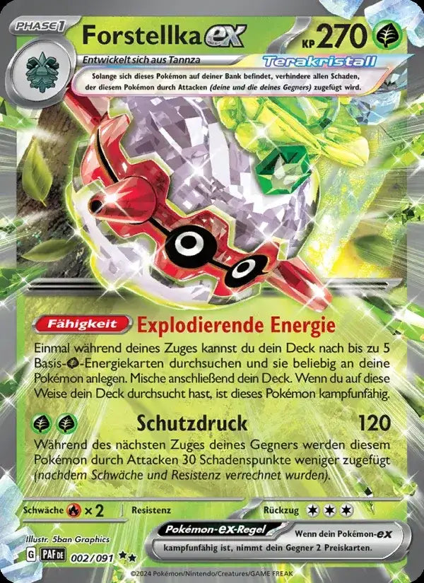 Forstellka ex 002/091 – Pokémon Paldeas Schicksale Karte