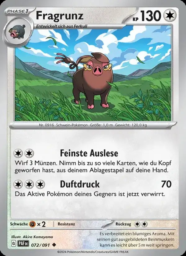 Fragrunz 072/091 – Pokémon Paldeas Schicksale Karte