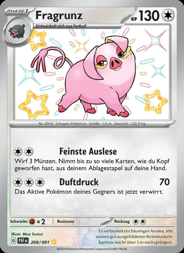 Fragrunz 208/091 – Pokémon Paldeas Schicksale Karte