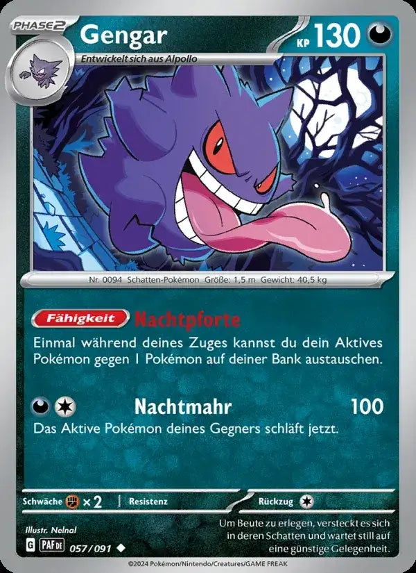 Gengar 057/091 – Pokémon Paldeas Schicksale Karte