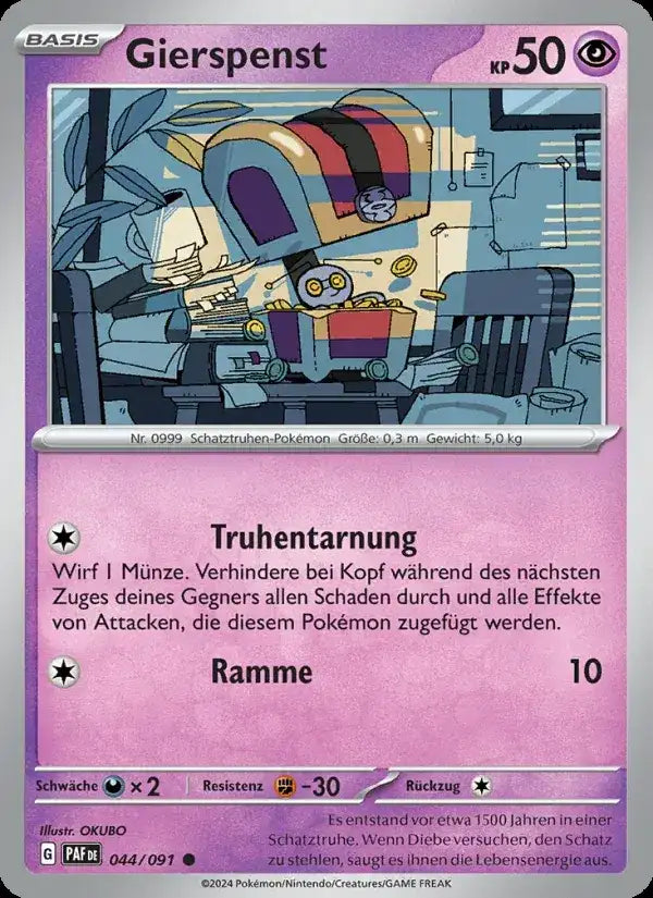 Gierspenst 044/091 – Pokémon Paldeas Schicksale Karte