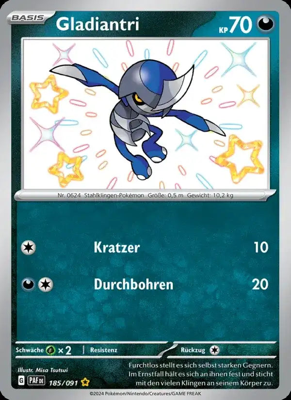 Gladiantri 185/091 – Pokémon Paldeas Schicksale Karte