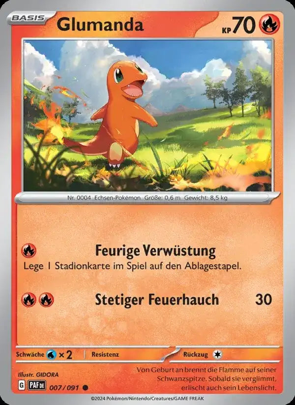 Glumanda 007/091 – Pokémon Paldeas Schicksale Karte