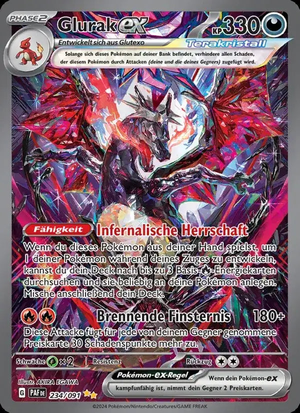 Glurak ex 234/091 – Pokémon Paldeas Schicksale Karte