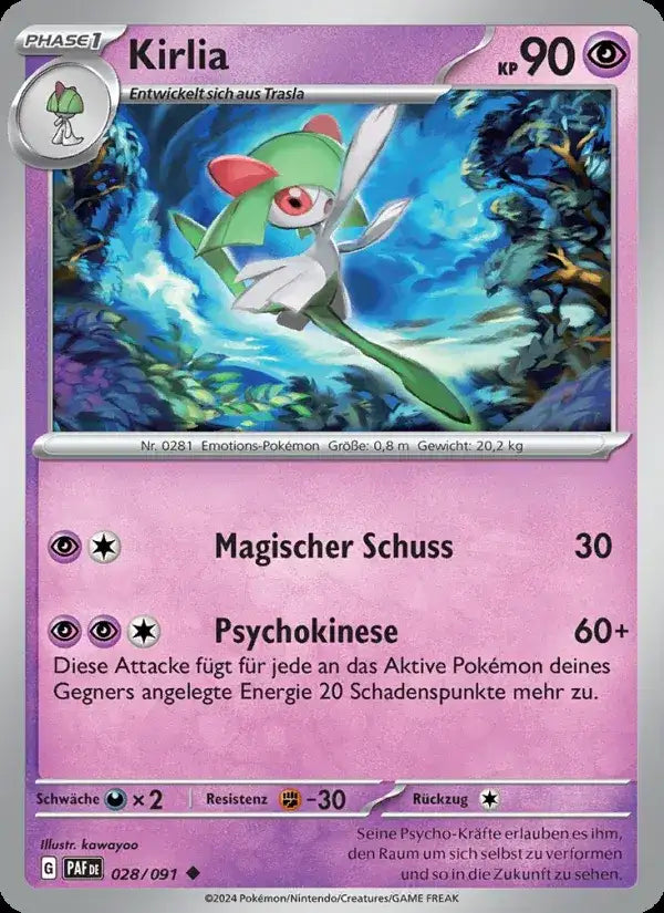 Kirlia 028/091 – Pokémon Paldeas Schicksale Karte