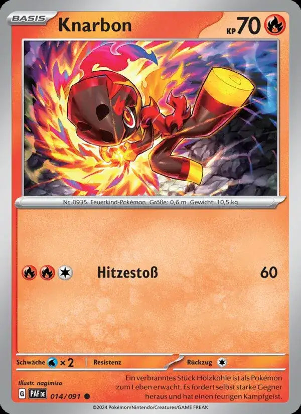 Knarbon 014/091 – Pokémon Paldeas Schicksale Karte