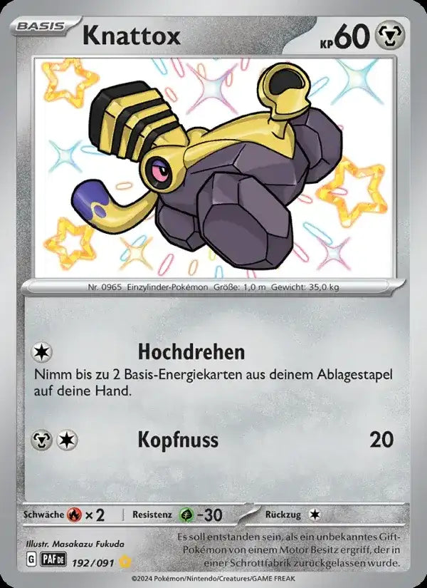 Knattox 192/091 – Pokémon Paldeas Schicksale Karte