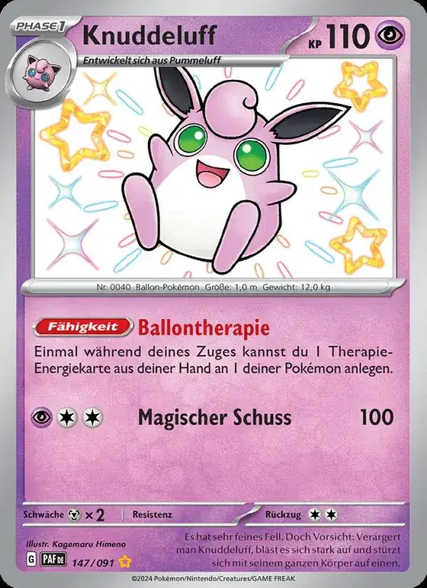 Knuddeluff 147/091 – Pokémon Paldeas Schicksale Karte