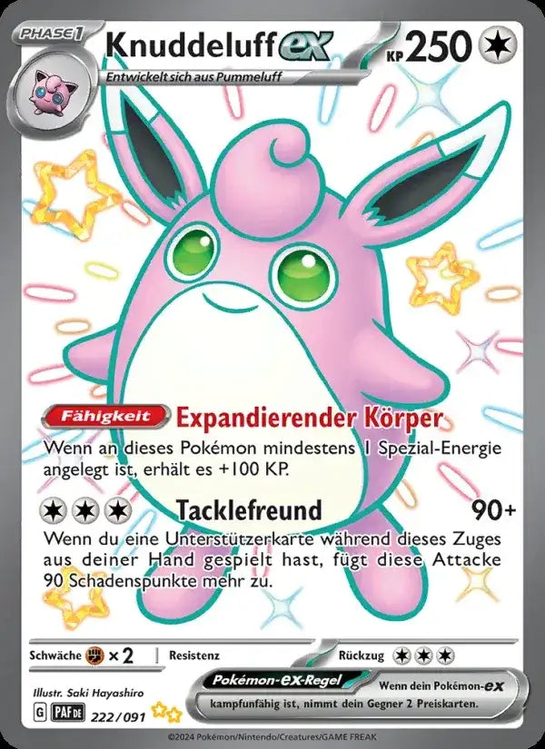 Knuddeluff ex 222/091 – Pokémon Paldeas Schicksale Karte