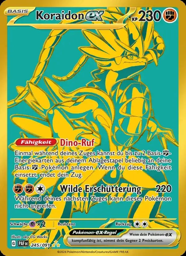 Koraidon ex 245/091 – Pokémon Paldeas Schicksale Karte