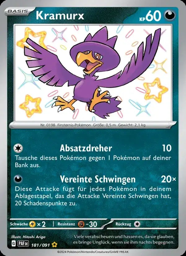 Kramurx 181/091 – Pokémon Paldeas Schicksale Karte