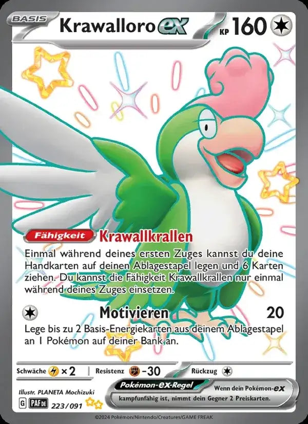 Krawalloro ex 223/091 – Pokémon Paldeas Schicksale Karte