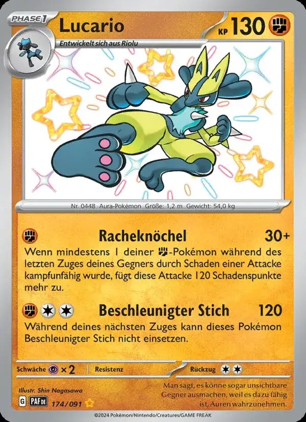 Lucario 174/091 – Pokémon Paldeas Schicksale Karte