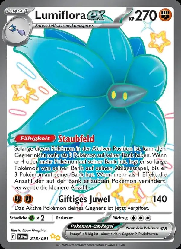 Lumiflora ex 218/091 – Pokémon Paldeas Schicksale Karte