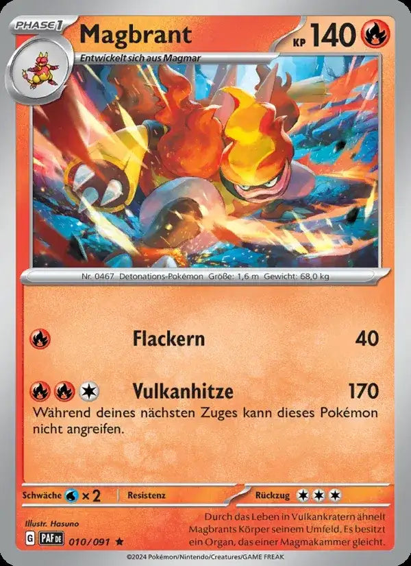 Magbrant 010/091 – Pokémon Paldeas Schicksale Karte