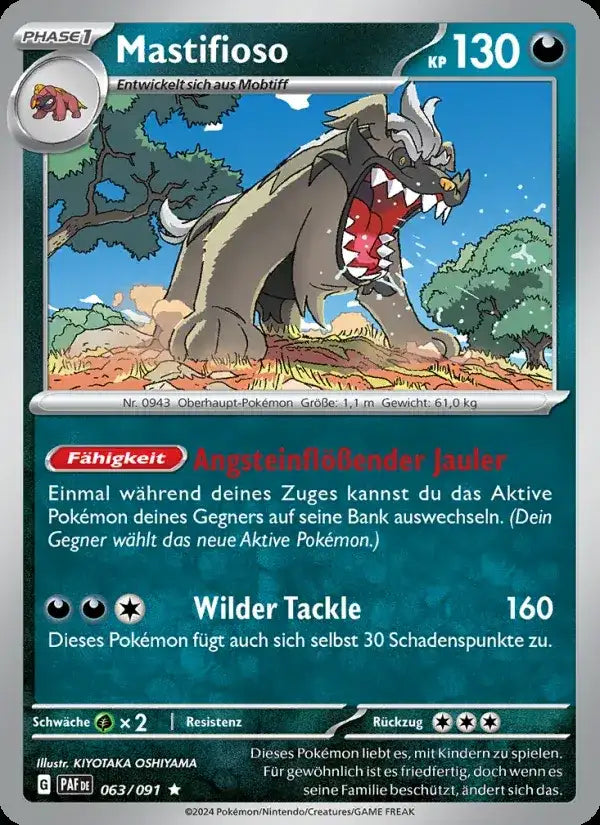 Mastifioso 063/091 – Pokémon Paldeas Schicksale Karte