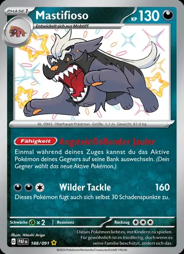 Mastifioso 188/091 – Pokémon Paldeas Schicksale Karte