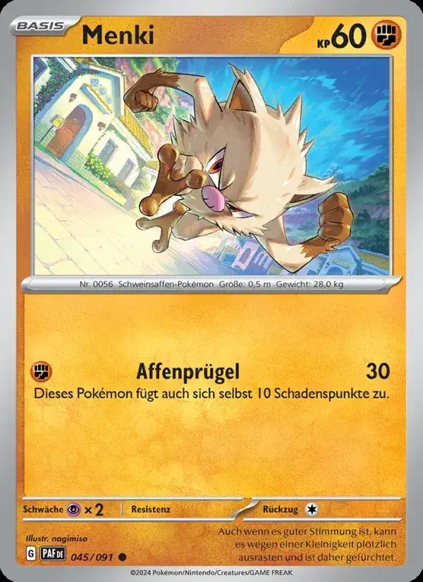 Menki 045/091 – Pokémon Paldeas Schicksale Karte