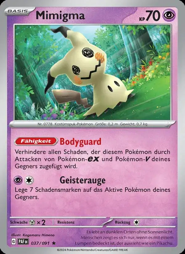 Mimigma 037/091 – Pokémon Paldeas Schicksale Karte