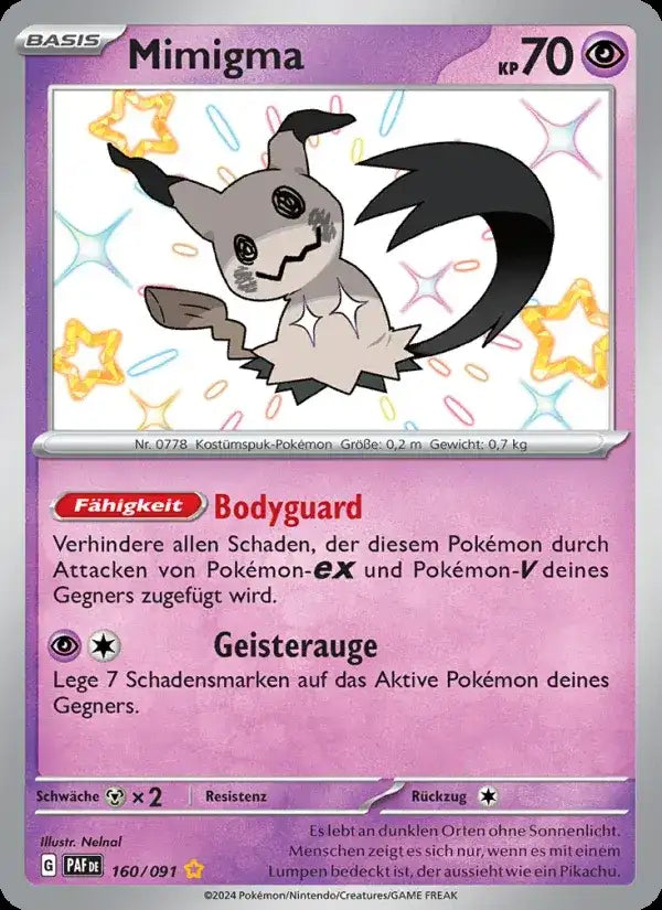 Mimigma 160/091 – Pokémon Paldeas Schicksale Karte