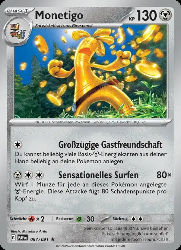 Monetigo 067/091 – Pokémon Paldeas Schicksale Karte