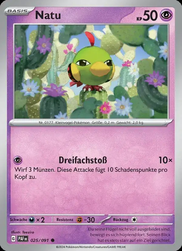 Natu 025/091 – Pokémon Paldeas Schicksale Karte