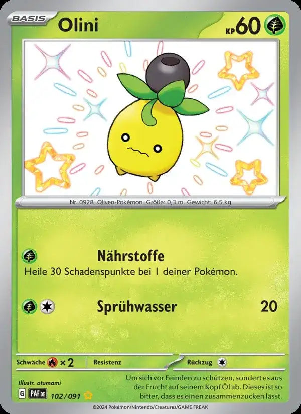 Olini 102/091 – Pokémon Paldeas Schicksale Karte