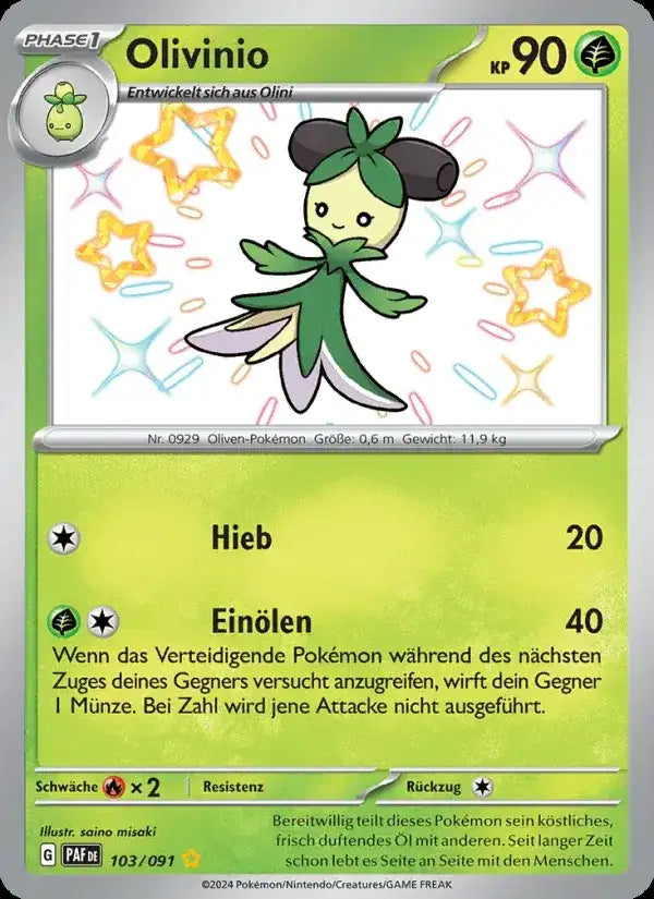 Olivinio 103/091 – Pokémon Paldeas Schicksale Karte