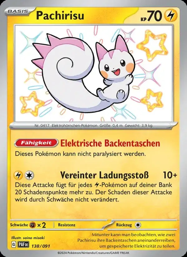 Pachirisu 138/091 – Pokémon Paldeas Schicksale Karte