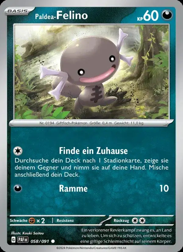 Paldea felino 058/091 – Pokémon Paldeas Schicksale Karte