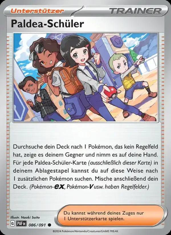 Paldea schuler 086/091 – Pokémon Paldeas Schicksale Karte