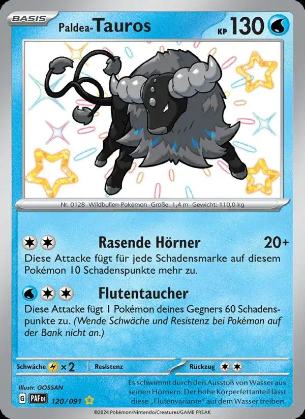 Paldea tauros 120/091 – Pokémon Paldeas Schicksale Karte