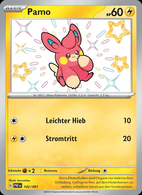 Pamo 142/091 – Pokémon Paldeas Schicksale Karte