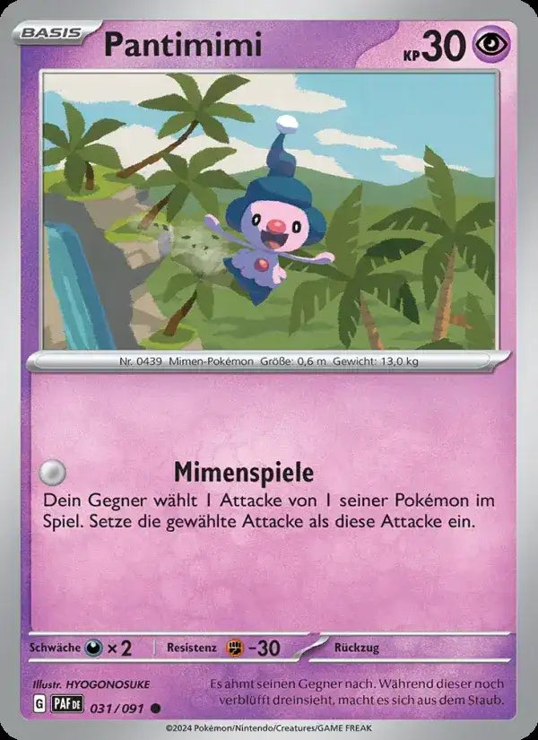 Pantimimi 031/091 – Pokémon Paldeas Schicksale Karte