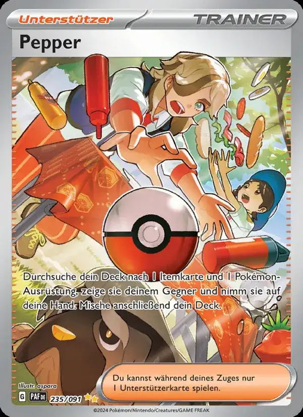 Pepper 235/091 – Pokémon Paldeas Schicksale Karte