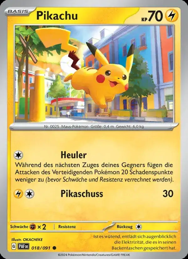 Pikachu 018/091 – Pokémon Paldeas Schicksale Karte