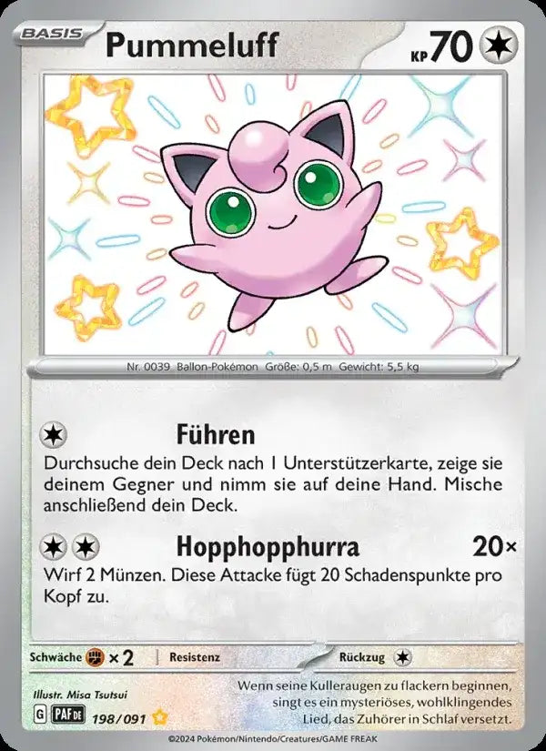 Pummeluff 198/091 – Pokémon Paldeas Schicksale Karte