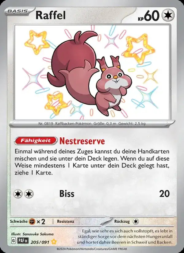 Raffel 205/091 – Pokémon Paldeas Schicksale Karte