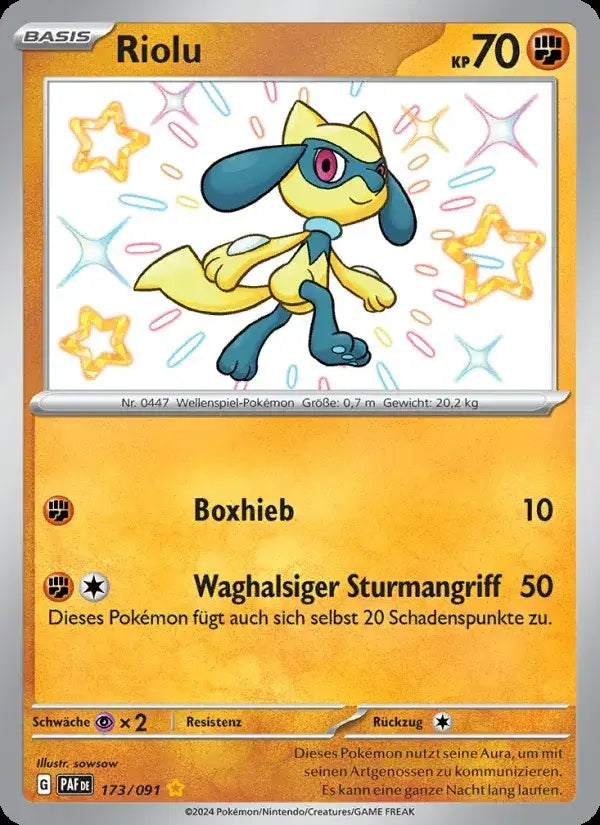 Riolu 173/091 – Pokémon Paldeas Schicksale Karte