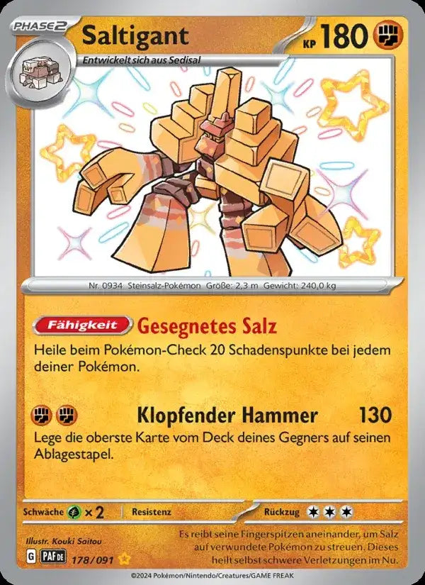 Saltigant 178/091 – Pokémon Paldeas Schicksale Karte