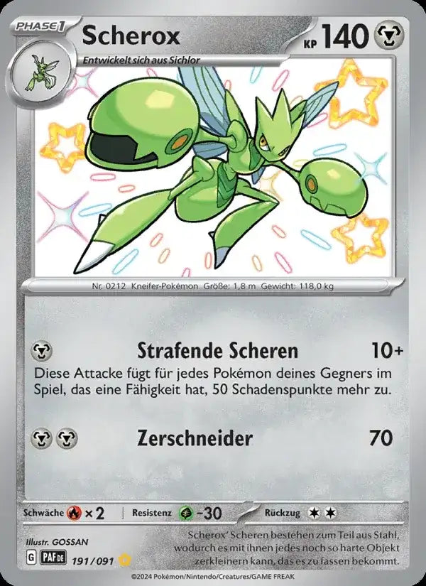 Scherox 191/091 – Pokémon Paldeas Schicksale Karte