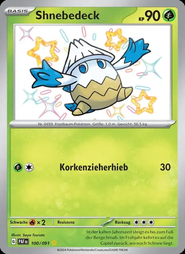 Shnebedeck 100/091 – Pokémon Paldeas Schicksale Karte