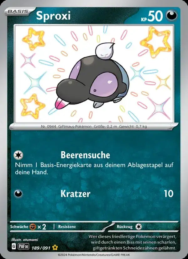 Sproxi 189/091 – Pokémon Paldeas Schicksale Karte