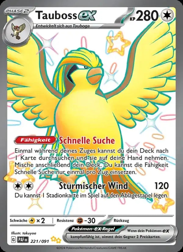 Tauboss ex 221/091 – Pokémon Paldeas Schicksale Karte