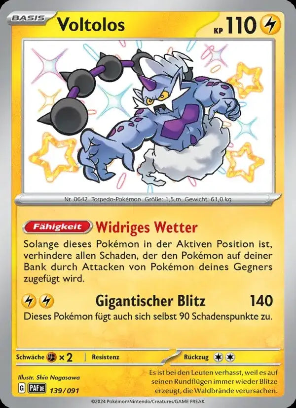 Voltolos 139/091 – Pokémon Paldeas Schicksale Karte