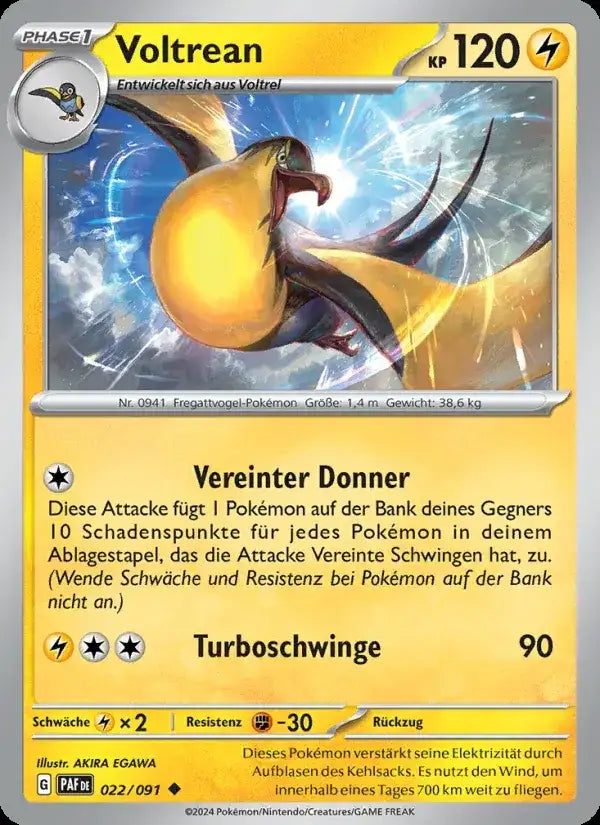 Voltrean 022/091 – Pokémon Paldeas Schicksale Karte