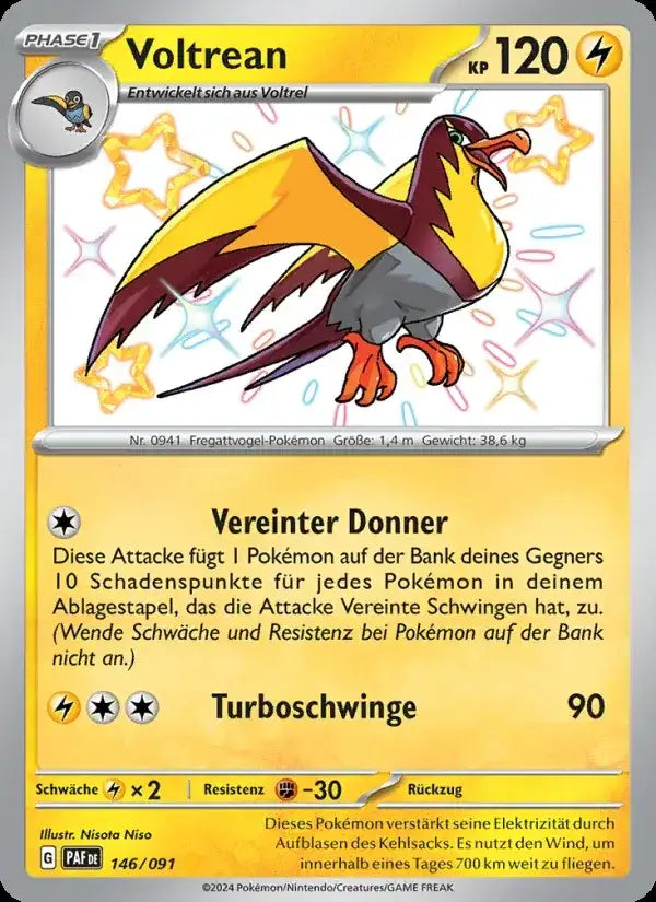 Voltrean 146/091 – Pokémon Paldeas Schicksale Karte