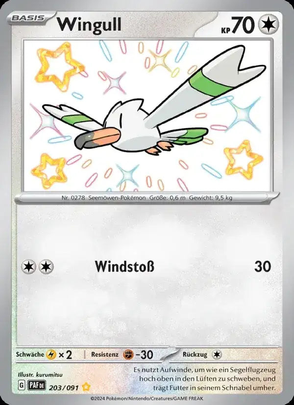 Wingull 203/091 – Pokémon Paldeas Schicksale Karte
